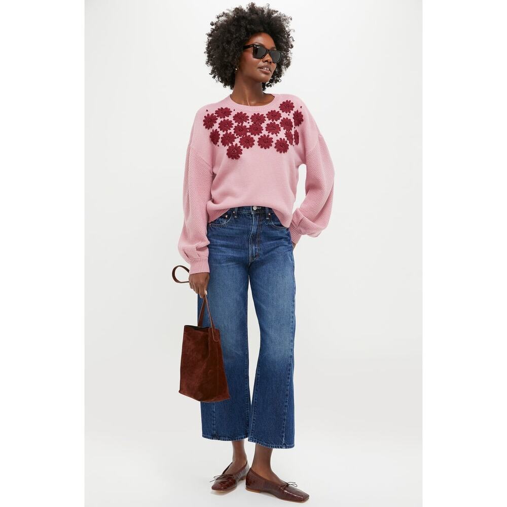 HYACINTH HOUSE Rose Embroidered Floral Francine Sweater Size XXL NWT - Picture 6 of 7
